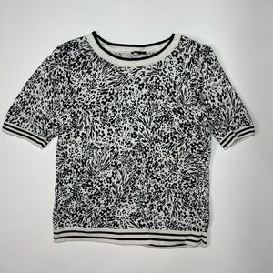 Talbots Leopard/Abstract Print Top